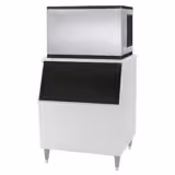 IJsblokjesmachine - kubus (volle blokjes) - 403 kg/24 h - incl. ijsopslagbunker