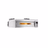 (2 pcs) Electric Deck Pizza Oven - Twin Deck - Refractory Stone Deck - 6+6 - Ø 33cm (13") - Mechanical Controls - up to 400°C