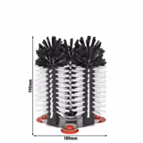 (2 stuks) FUCHS | DELFIN® Glazen afwasborstel - 5x180mm - met metalen voetplaat - rond