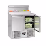Saladette ECO - 900x700mm - met 2-deurs - opzet 5x GN 1/6 - incl. 2 roosters
