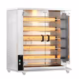 Gas Hähnchengrill - 23,5 kW - mit 5 Spießen für bis zu 25 Hähnchen
