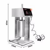 Elektrischer Wurstfüller & Churro-Maschine - 12 Liter - 90 Watt - Edelstahl - inkl. 4 Wurstfüller- & 3 Churro-Aufsätze