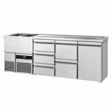 Banco Spillatura Birra - 2500x700mm - 1 Porta & 5 Cassetti