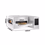 Forno de pizza com esteira a gás - 1680x2180mm - 230V - Touch - Largura da esteira: 800mm - até 350°C
