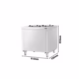 Distributore di piatti KOPENHAGEN PREMIUM - non riscaldato - 910x700x850mm - 120 piatti - acciaio inox AISI304 - Ø piatti 280mm
