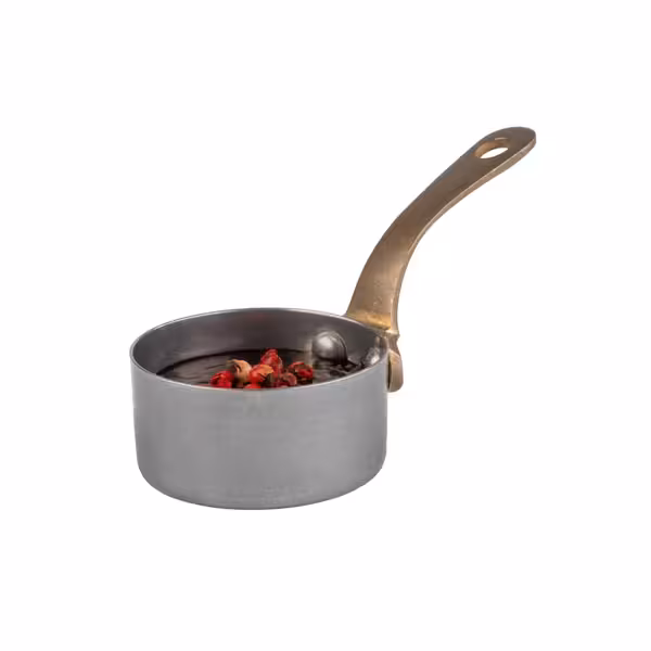 (6 Stück) Stielkasserolle / Serviertopf - VINTARA - Edelstahl - 50ml - Ø 55mm