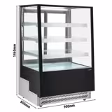 Kühl- & Kuchenvitrine - 900mm - Doppelverglasung - mit 3 Ablagen