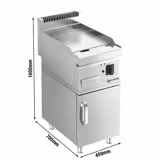 Fry Top elettrico - 3,6 kW - Liscio - incl. sottostruttura con 1 porta