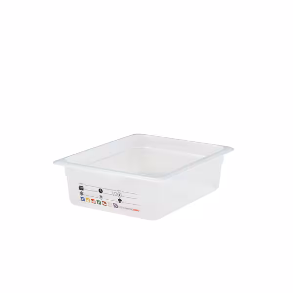 (6 pezzi) CAMBRO | SafeTrak - Contenitori in polipropilene GN 1/2 - Latte - Altezza: 100mm