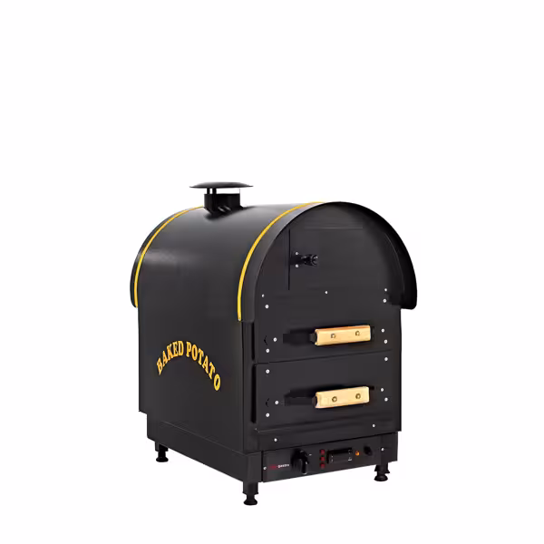 Elektrisch Kumpir aardappeloven - digitaal - 3kW - 380V - 500x700x750mm - RVS - met 2 laden