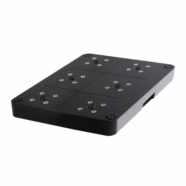 Estação de carregamento 6-vias - ABS plástico - 430x315x50mm - Preto - incl. tomada de alimentação, 2 telecomandos com pilhas