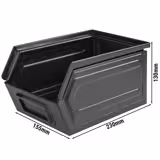 (6 stycken) Snackbox - INDUSTRIAL - 2,4 liter - stapelbar