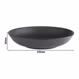 (6 Stück) Schale - NERO - Melamin - 0,8 Liter - Ø 225mm - Schwarz