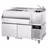 Bar-Cocktail-Getränkekühltisch - 1200mm - 150 Liter - 2 Schubladen & 230V Steckdose