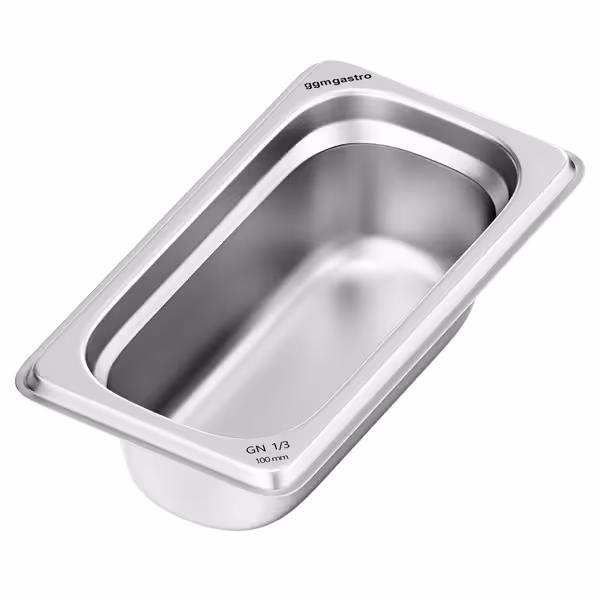 Bac GN 1/3 en inox - Hauteur : 100 mm