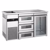 Direct Draw Beer Dispenser / Kegerator PREMIUM - 1550x700mm - Single Glass Door & 3 Drawers