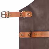 KARLOWSKY | Tablier à bavette en cuir - Moka