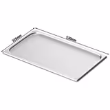 (6 pz) Bacinella GN in acciaio inox GN 1/1 - Altezza: 10mm