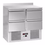 Koelwerkbank ECO - 900x700mm - met 4 lades - opstand