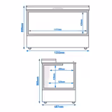 Flessenkoeler bovenlader - zwart - 212L