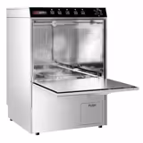 Lave-vaisselle professionnel - Panier 50x50cm - Commandes mécaniques - 3,55kW - avec pompe de vidange + pompes doseuses détergent et liquide de rinçage