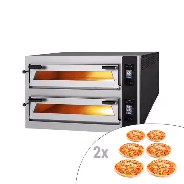 Sähköinen pizza-uuni - 6+6x 35cm (syvä) - digitaalinen