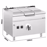 Elektrisch kookketel - 250L - 24,0kW - indirecte verhitting - met wateraansluiting