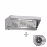 Hotte murale avec moteur - 1600mm - avec régulateur, filtre & lampe