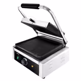 Piastra panini professionale - 2,0kW - piastre: rigate sopra e sotto - Superficie di cottura: 270x255mm