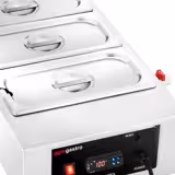 Fundidor de chocolate - 3x 1/3 GN - 1,5 kW - incl. 3 tapas y 3 recipientes GN 1/3