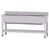 Stainless Steel Commercial Sink Unit ECO - 1600x700mm - with Undershelf & Single Bowl - with Upstand