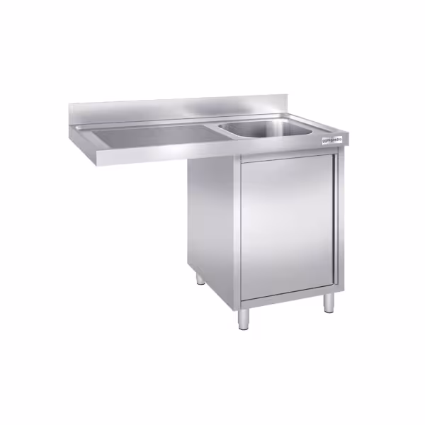 Chiuvetă 1,2m - 1 cuvă în partea dreaptă L 40 x B 50 x T 25 cm