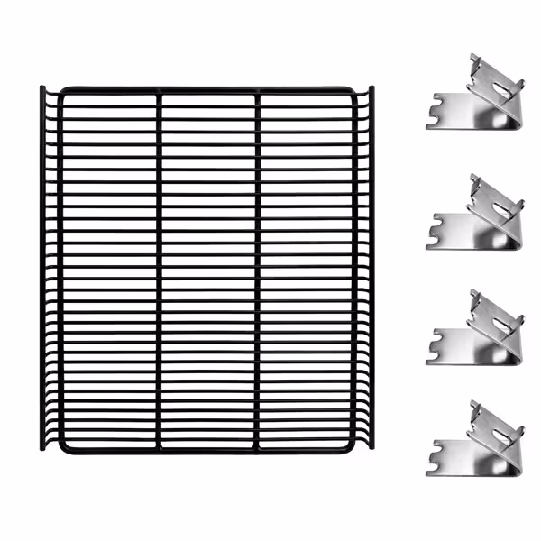 Legrooster - 486x420mm - zwart - geplastificeerd - incl. 4 klemmen - passend voor GKS330N