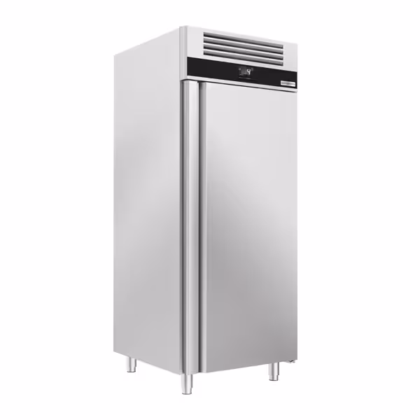 Bakkerijkoelkast RVS PREMIUM - EN 600x400 - 820mm - 850liter - tot -2°C tot +8°C - met 1 deur - geforceerde koeling, LED‑verlichting & automatische ontdooiing