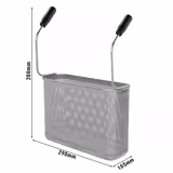 Pastakorg-set - 1x 290x105x200 mm + 4x 140x105x200 mm - totalt 2,4 kg kapacitet - rostfritt stål AISI 304 - för pastakokare - passar till 600- & 700-serien - utan teflonproppar