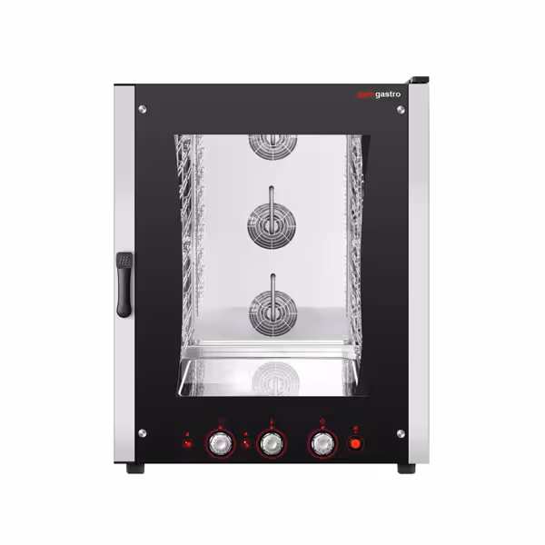 Panadería-Gas- Horno mixto - Manual - 10x GN 1/1 o EN 600x400 - incl. inyección directa regulable, bandeja de condensados, iluminación halógena & soportes para 10x GN 1/1