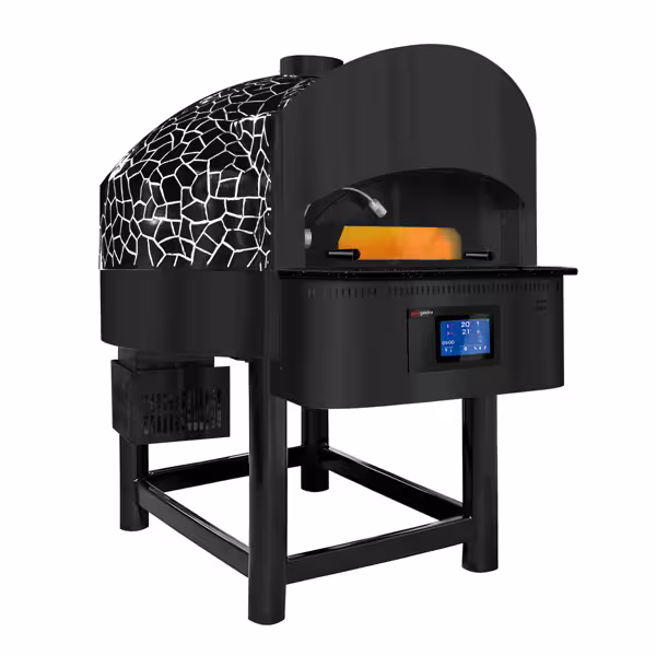 Gas pizzaoven - 1482x1720x1835mm - 1 kamer - 1x9 pizza’s Ø30cm - tot 400°C - Touch - doorvoer 130 pizza’s/uur - incl. onderstel