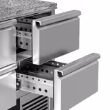 Table réfrigérée à pizza PREMIUM - 1400 x 700 mm - 1 porte et 4 tiroirs