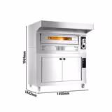 Gas Pizzaofen - 6x 33cm - Manuell - inkl. Haube, Gärschrank & 2 Rahmen