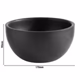(6 Stück) Schale - LEVANTE - Edelstahl - 0,9 Liter - Ø 170mm - Schwarz