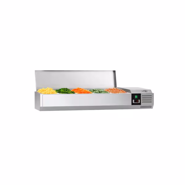 واجهة عرض مبردة علوية PREMIUM - 1200x335mm - 5x GN 1/4