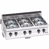 Gas Hob - 33.5kW - 6 burners