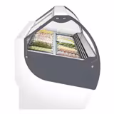 Vitrine à glace NOLAN – 1730 mm – refroidissement ventilé – pour 18 bacs à glace de 5 litres – Blanc