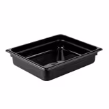 (6 uds) Cubeta de Policarbonato GN 1/2 - Negra - Altura: 65 mm