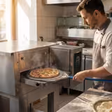 Gas doorloop pizzaoven - 1030x1300mm - 230V - Touchscreen - Bandbreedte: 400mm - incl. onderstel