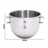 Miska do mieszania - do miksera planetarnego PRMF12-H - 280x280x235mm - 12L - stal nierdzewna AISI304