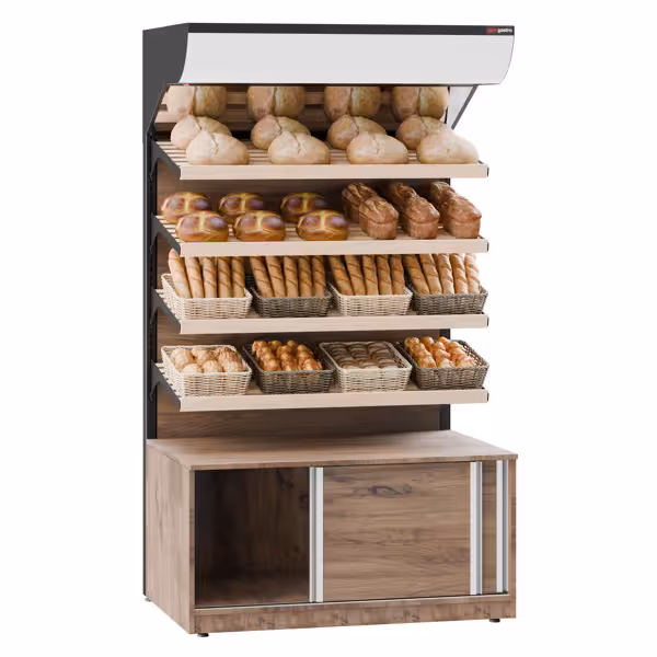 Leipähylly - 1200mm - 4 hyllyä