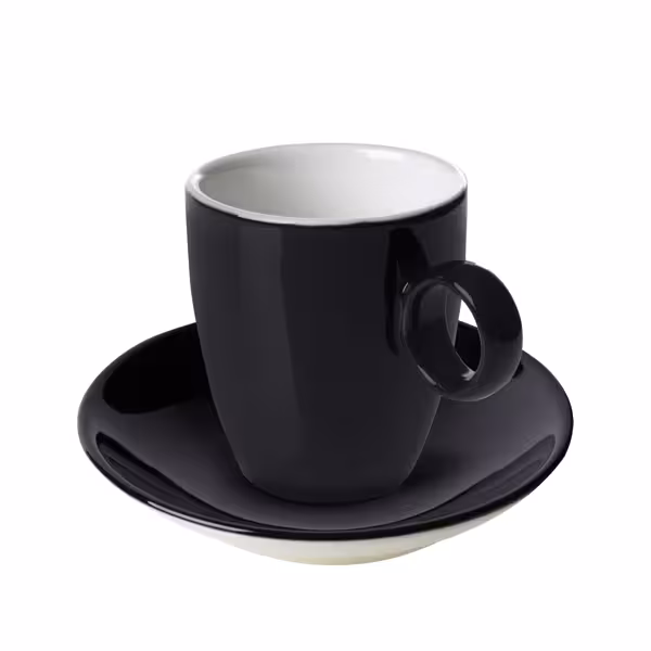 (6 stuks) BART COLOUR CAFE - Espressokopje - 65ml - Zwart