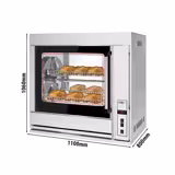 Elektro Rotations Hähnchengrill - 10 kW - mit 7 Drehkörben für bis zu bis zu 42 Hähnchen