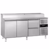 Zubereitungstisch PREMIUM - 1800mm - für 10x GN 1/3 - 2 Türen & 2 Schubladen